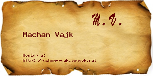 Machan Vajk névjegykártya